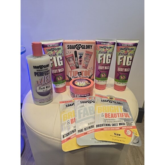 Lot 9 LIMITED EDITION Soap & Glory Fresh As Fig Body Wash BUTTER Face MASK Milk - Picture 8 of 8